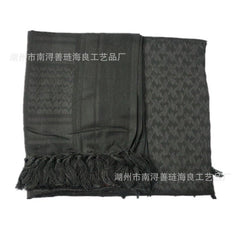 Cotton Keffiyeh – Solid Black Keffiyeh Shemagh