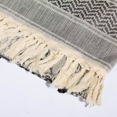 Polyester Keffiyeh – White & Grey Skull Shemagh