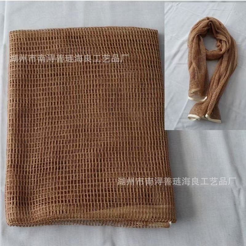 Tactical Net Scarf – Tan Open-Weave Keffiyeh (52×52in)