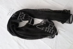 Tactical Net Scarf – Solid Black Open-Weave Keffiyeh (52×52in)