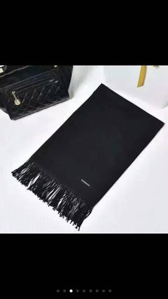 Cashmere Blend Scarf – Solid Grey Luxury Shawl