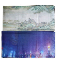 Islamic Prayer Scarf – Navy Blue Solid Musallah Shawl