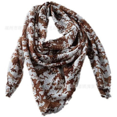 Islamic Prayer Scarf – Red & Orange Digital Camo Shawl