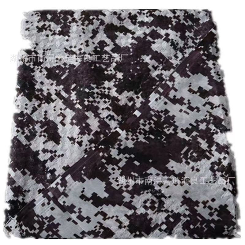 Islamic Prayer Scarf – Black & White Digital Camo Shawl